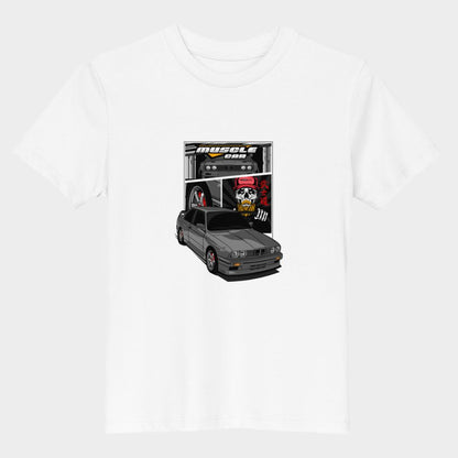 LouVoyage - T-shirt Boys - Muscles Car - White - 3/13Y