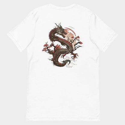 LouVoyage - T-shirt Women - Dragon Tattoo - White & Gray - XS/3XL