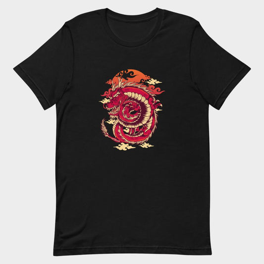 LouVoyage - T-shirt Men - Ancestral Dragon - Black & White - XS/3XL