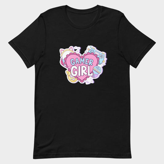 LouVoyage - T-shirt Women - Gamer Girl - Black - XS/3XL