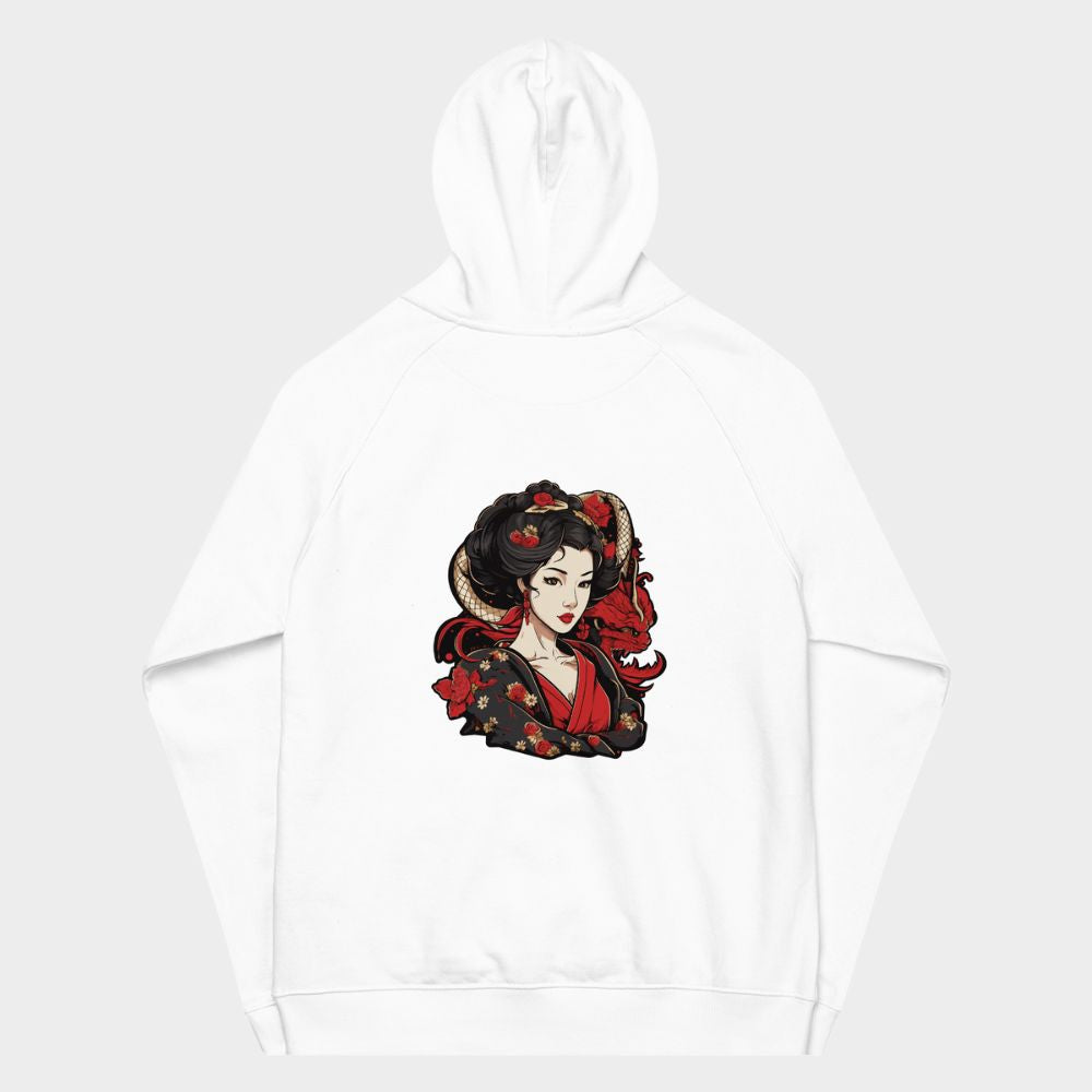 LouVoyage - Hoodie Women - Traditional Geisha - White - XS/3XL