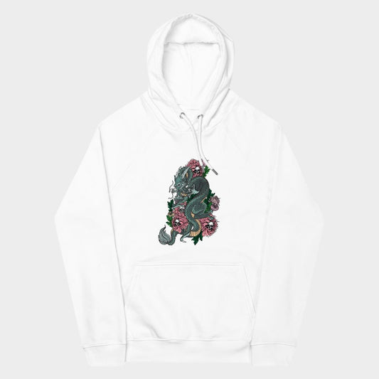 LouVoyage - Hoodie Women - Flower x Dragon - White - XS/3XL