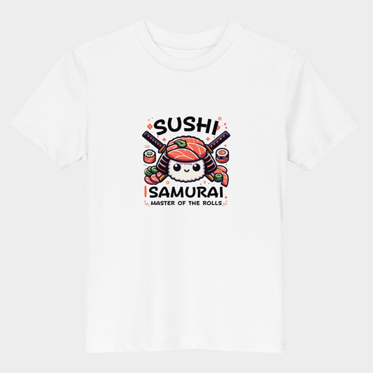 LouVoyage - T-shirt Girls - Sushi Samurai - White - 3/13Y