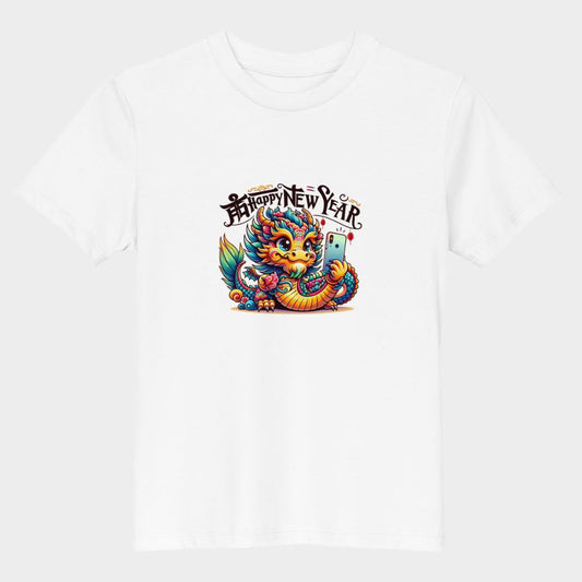 LouVoyage - T-shirt Boys - Dragon Tech - White - 3/13Y