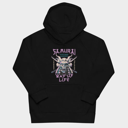 LouVoyage - Hoodie Girls - Way of Samurai Life - Black - 4/12Y