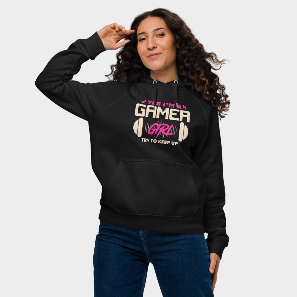 LouVoyage - Hoodie Women - I am Gamer - Black - XS/3XL