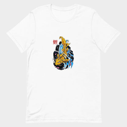 LouVoyage - T-shirt Women - Koi Fish in Fuy - White - XS/3XL