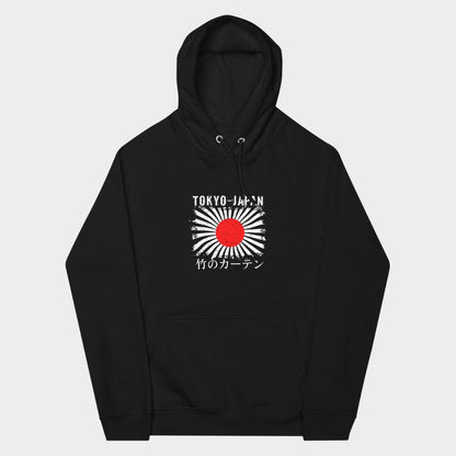 LouVoyage - Hoodie Women - Tokyo Flag - Black - XS/3XL