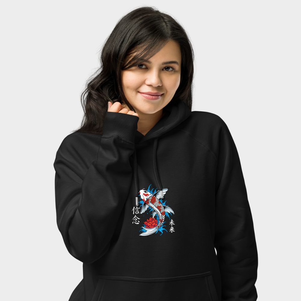 LouVoyage - Hoodie Women - Carp x Octopus - Black - XS/3XL