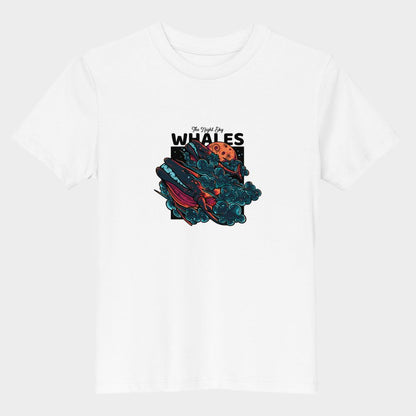 LouVoyage - T-shirt Girls - Whale Style - White - 3/13Y