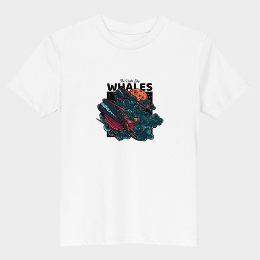 LouVoyage - T-shirt Girls - Whale Style - White - 3/13Y