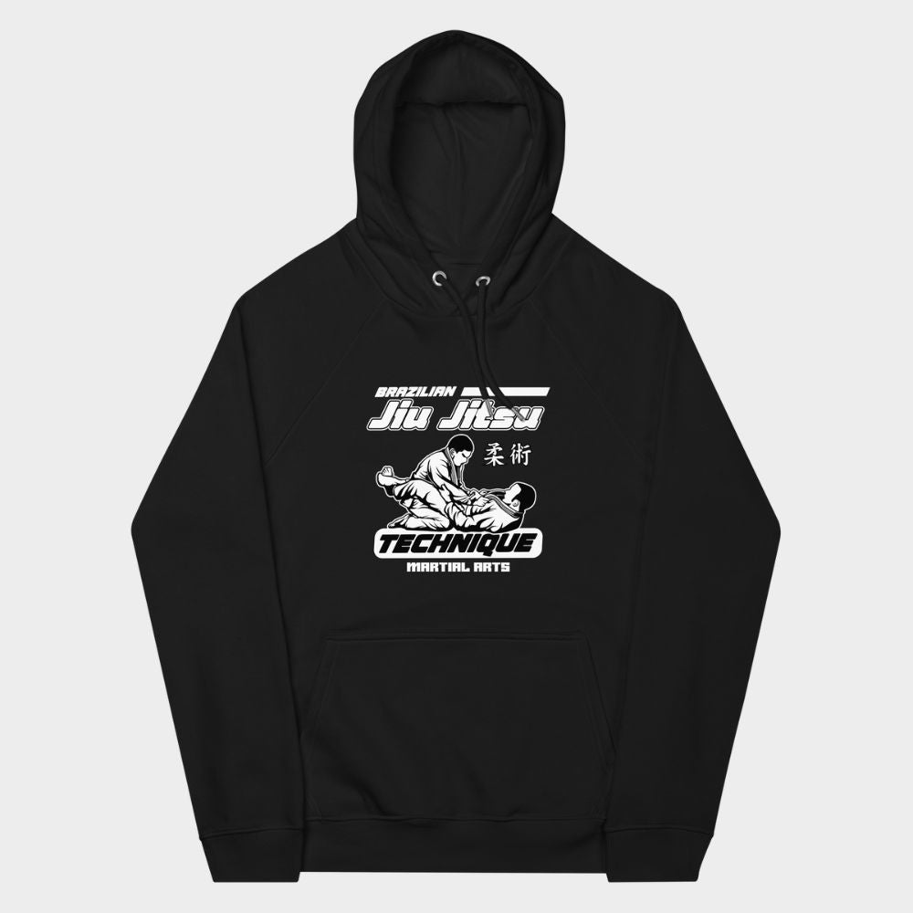 LouVoyage - Hoodie Men - Jiu Jitsu Technique - Black & Gray - XS/3XL