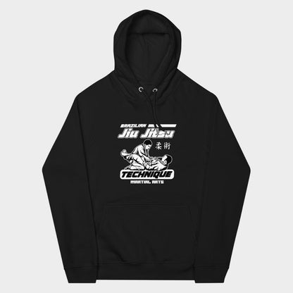 LouVoyage - Hoodie Men - Jiu Jitsu Technique - Black & Gray - XS/3XL