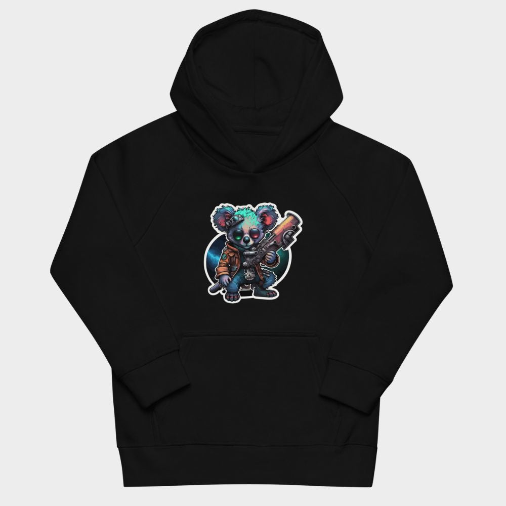 LouVoyage - Hoodie Boys - Delta Koala - Black & Gray - 4/12Y