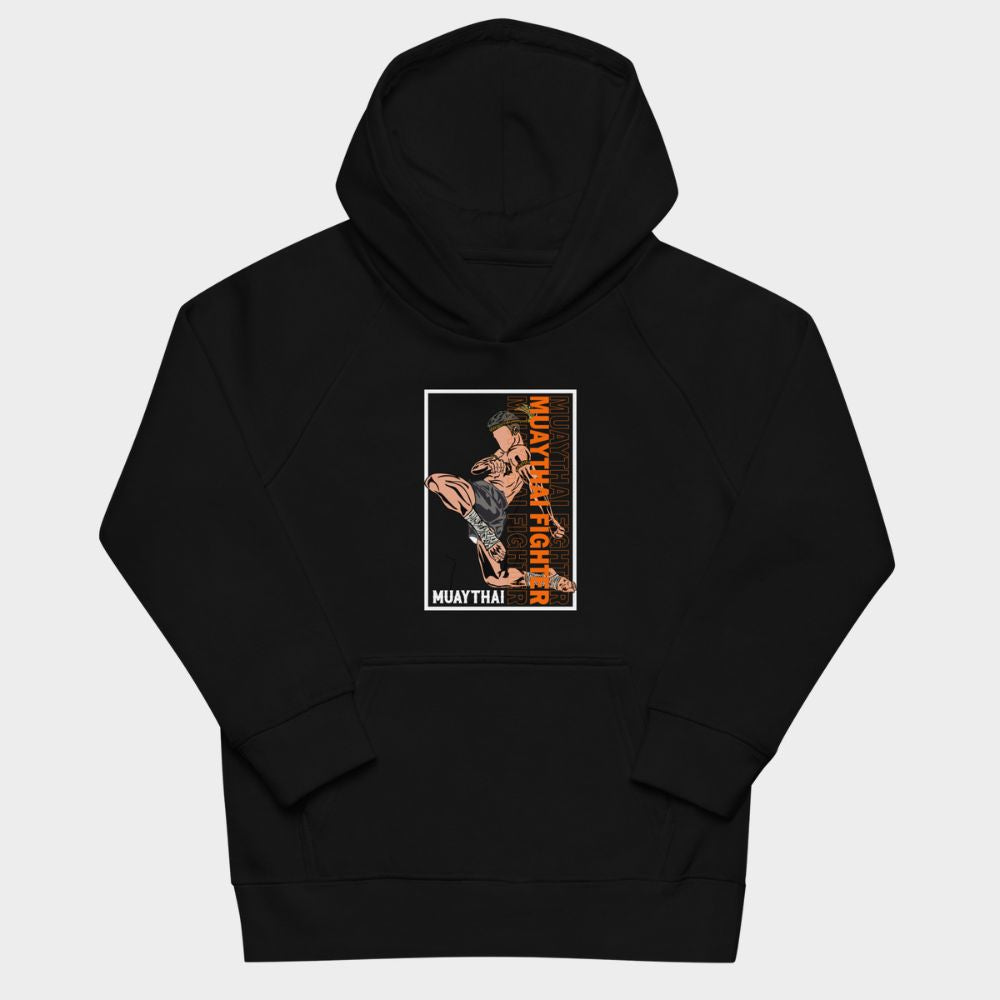 LouVoyage - Hoodie Boys - Muay Thai Fighter - Black - 4/12Y