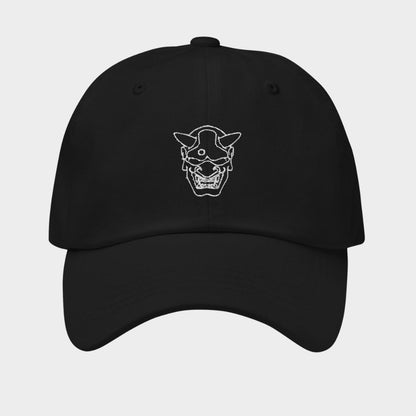 LouVoyage - Cap Men - Embroidery - Oni - Black