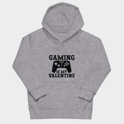 LouVoyage - Hoodie Girls - Gaming is my Valentine - Gray - 4/12Y