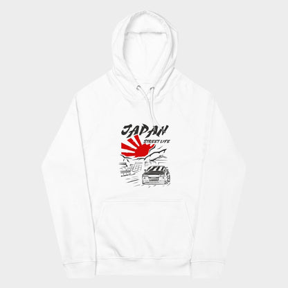 LouVoyage - Hoodie Men - Japan Street Life - White - XS/3XL