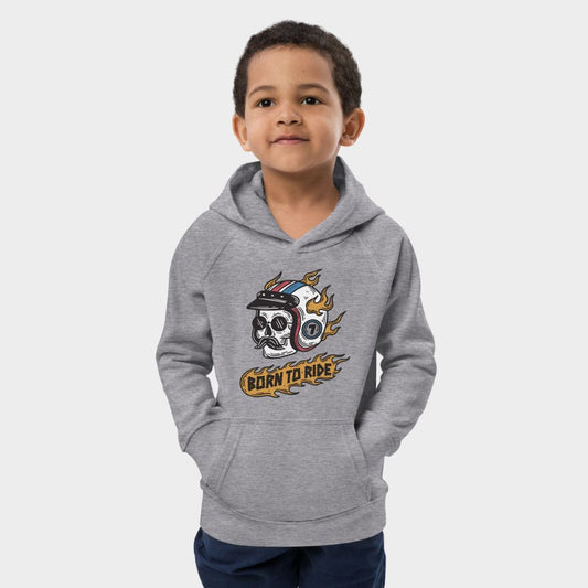 LouVoyage - Hoodie Boys - Born to Ride - Gray - 4/12Y