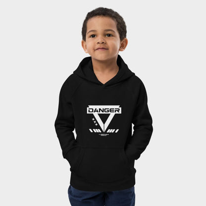 LouVoyage - Hoodie Boys - Danger Activated - Black & Gray - 4/12Y