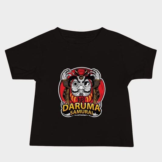 LouVoyage - T-shirt Baby - Samurai Daruma - Black & White - 6/24M