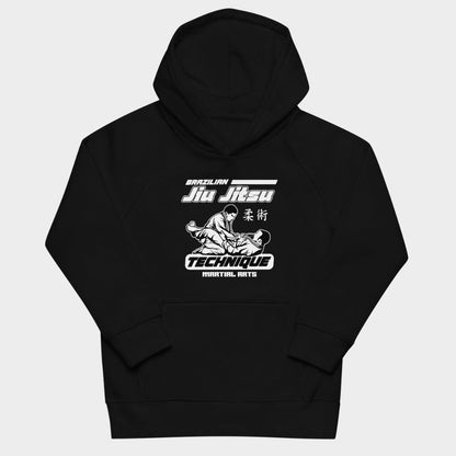 LouVoyage - Hoodie Boys - Technical BJJ - Black & Gray - 4/12Y