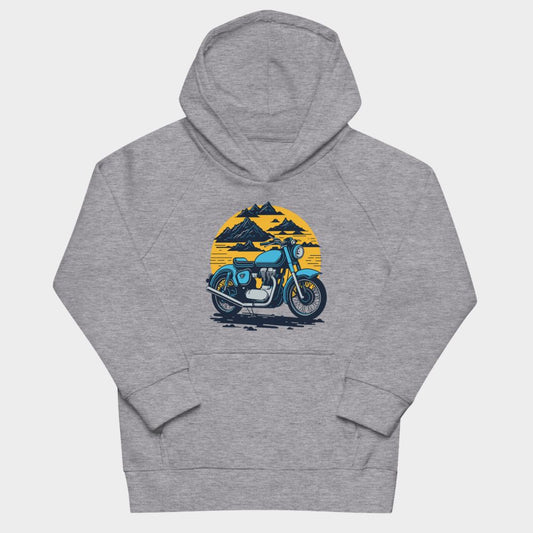 LouVoyage - Hoodie Boys - Cafe Racer Illustration - Gray - 4/12Y