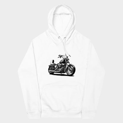 LouVoyage - Hoodie Men - Cafe Racer Style - White - XS/3XL