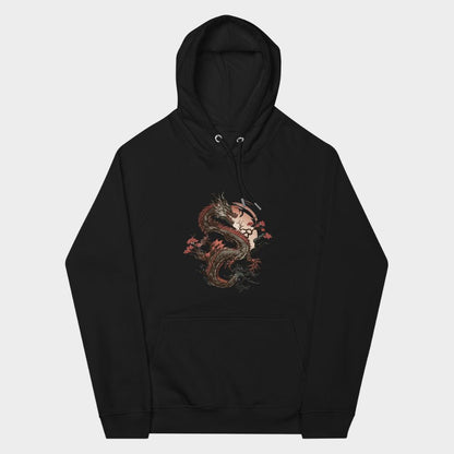 LouVoyage - Hoodie Men - Dragon Illustration - Black & White - XS/3XL