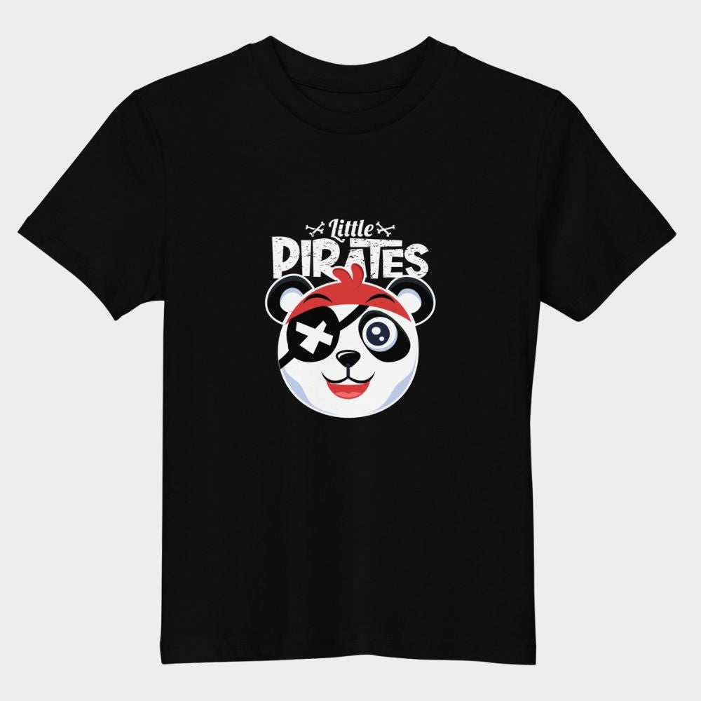 LouVoyage - T-shirt Girls - Kawaii Little Pirates - Black & Blue - 3/13Y