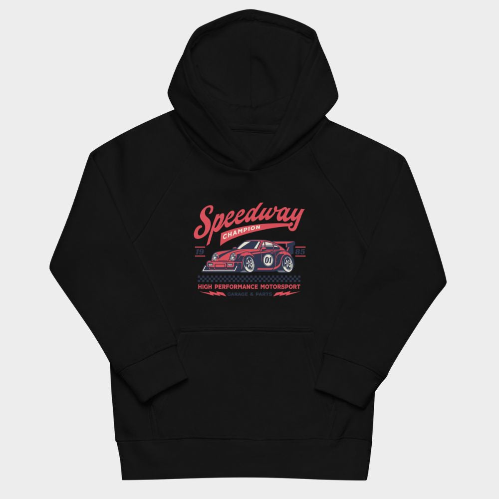 LouVoyage - Hoodie Boys - Speedway - Black & Gray - 4/12Y