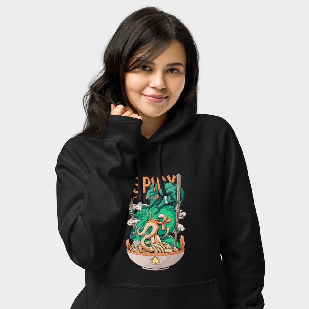 LouVoyage - Hoodie Women - Dragon x Spicy Ramen - Black - XS/3XL