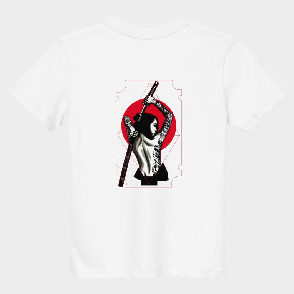 LouVoyage - T-shirt Girls - Samurai Geisha - White - 3/13Y