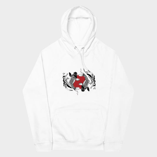 LouVoyage - Hoodie Women - Koi Fish - White - XS/3XL