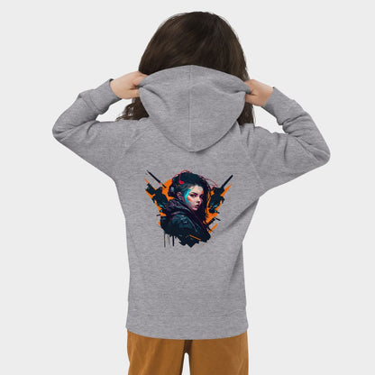 LouVoyage - Hoodie Girls - Cyberpunk - Gray - 4/12Y