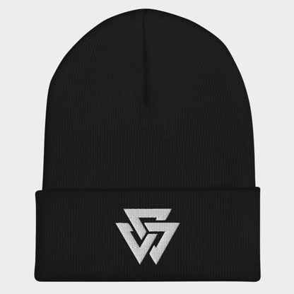 LouVoyage - Beanie Women - Embroidery - Trinity - Black