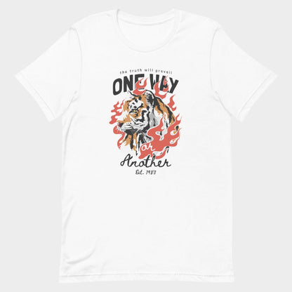 LouVoyage - T-shirt Women - One Way of Tiger - Black & Gray - XS/3XL