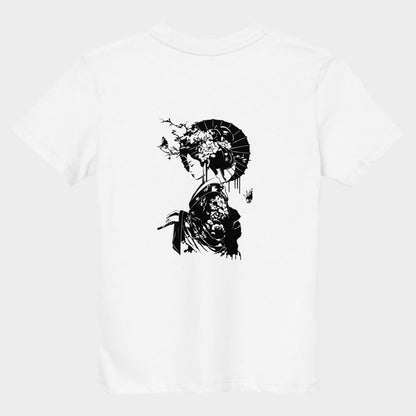 LouVoyage - T-shirt Girls - Japanese Geisha - White - 3/13Y