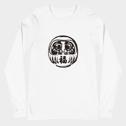 LouVoyage - Long Sleeve T-shirt Women - Daruma - White - XS/2XL