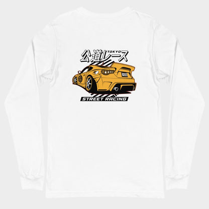 LouVoyage - Long Sleeve T-shirt Men - Street Racer - White - XS/2XL