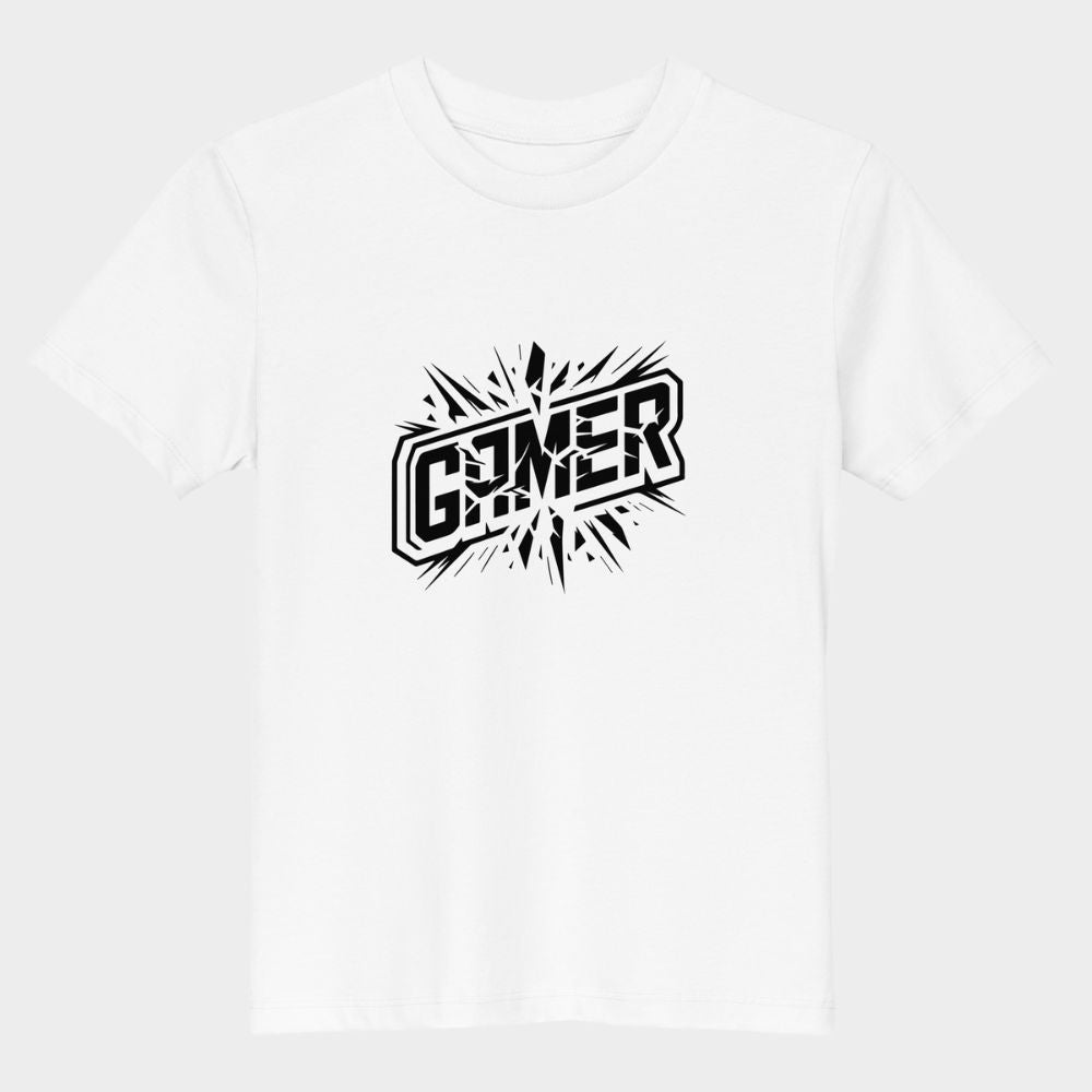 LouVoyage - T-shirt Boys - Gamer - White - 3/13Y