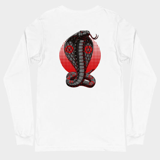 LouVoyage - Long Sleeve T-shirt Men - Gamer Cobra - White - XS/2XL