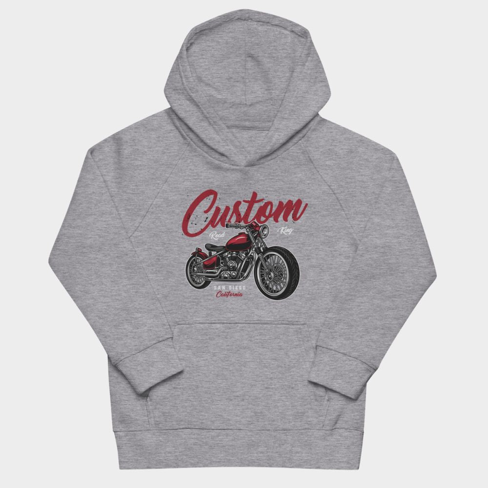 LouVoyage - Hoodie Boys - Cafe Racer Custom - Gray - 4/12Y