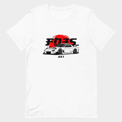 LouVoyage - T-shirt Men - RX-7 - White & Gray - XS/3XL