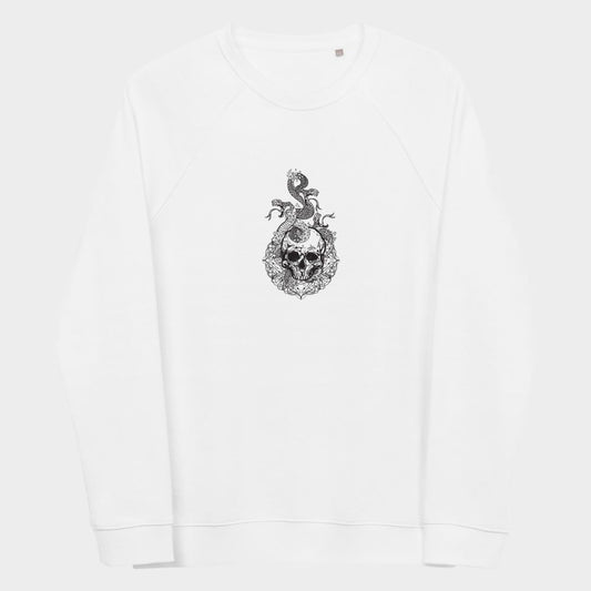 LouVoyage - Pullover Women - Snake & Skull - White & Black - XS/3XL