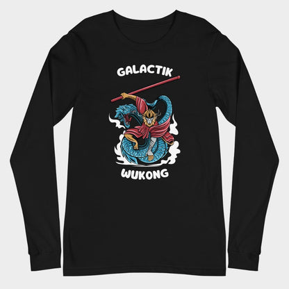 LouVoyage - Long Sleeve T-shirt Men - Galactik Wukong - Black - XS/2XL