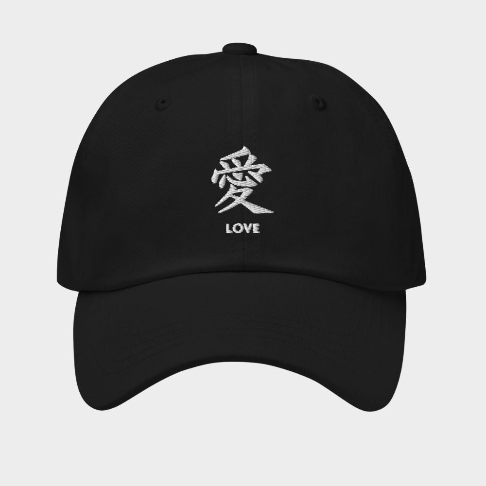 LouVoyage - Cap Women - Embroidery - Kanji Love - Black