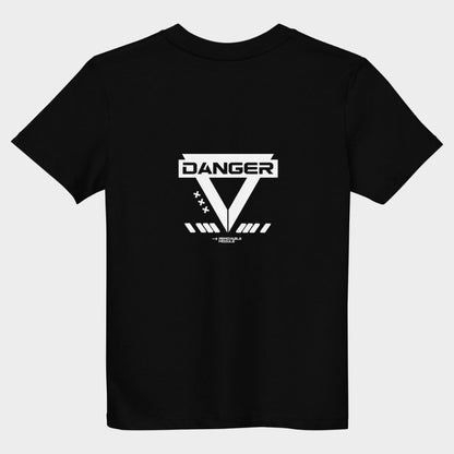 LouVoyage - T-shirt Boys - Danger Style - Black & White & Blue - 3/13Y