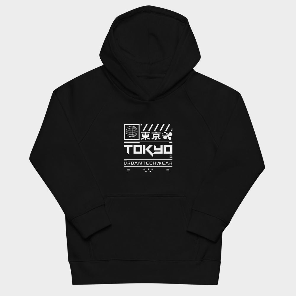 LouVoyage - Hoodie Boys - Cyber Tokyo - Black - 4/12Y