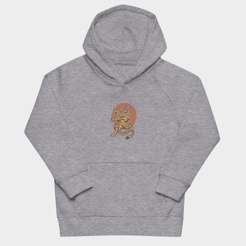 LouVoyage - Hoodie Boys - Japanese Tiger Style - Gray - 4/12Y